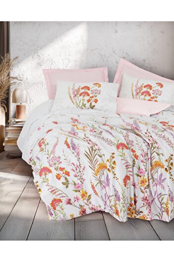 Cotton Box Double Duvet Cover Set Lilura Pink