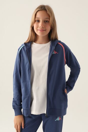Kappa Licensed Girl's Cardigan Jacket for Ages 5-16 - Midnight Blue
