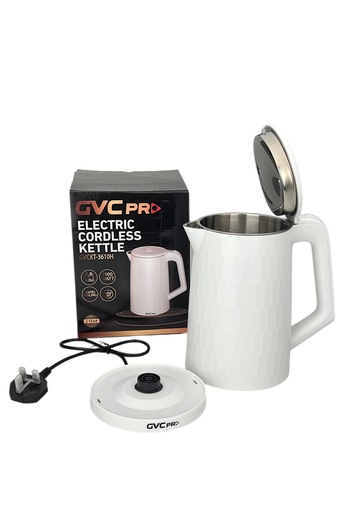 GVC PRO Kettle 1.8L Plastic White - GVCKT-3610 H