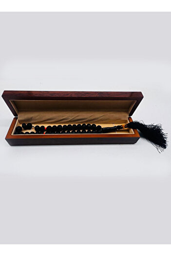 M.A Traders Original Black Zaytoon Prayer Beads – 33 Beads Islamic Rosary | 10mm Bead Size | Olive Wood Tasbih