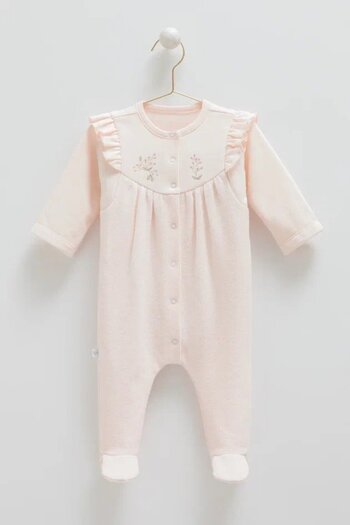 Caramell Pretty Baby Zippered Baby Jumpsuit - Pink
