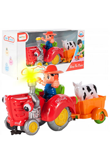REBELS Tractor agricol cu remorca si vacuta