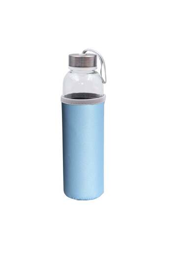 İkon store Blue 500ml Water Bottle with Leather Case