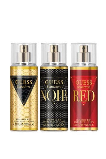 Guess مجموعة معطرات عطرية جذابة للنساء، 3 قطع × 125 مل (جذاب + جذاب نوير + جذاب أحمر)