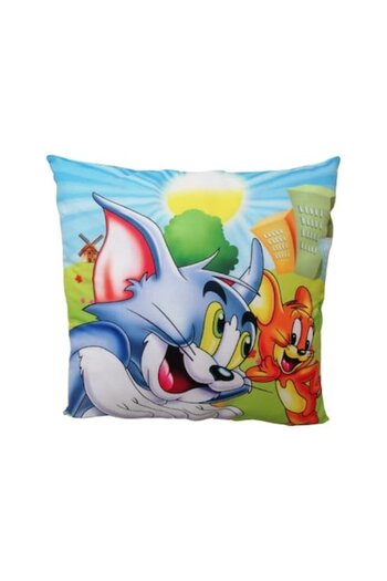 OEM Personalized Cushion for Children, Tom and Jerry, Blue, 45cm x 45cm
