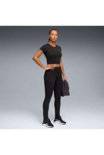 Puma Cloudspun Ss Twist Women's Black Trainning T-Shirt