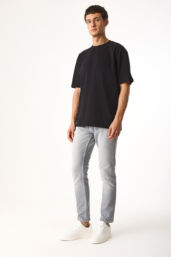 VENA Crew Neck Oversize Soft Textured 100% Cotton T-Shirt