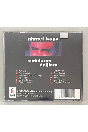 Raks Ahmet Kaya My Songs to the Mountains Cd (Original Period Print Cd)