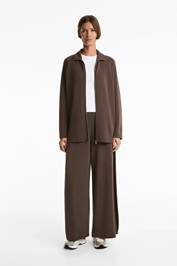 Oysho Back pleat long sweatshirt with soft-touch modal
