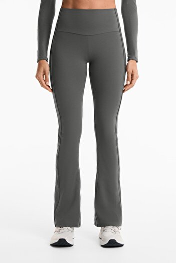 Oysho Comfortlux high rise side rib flare trousers