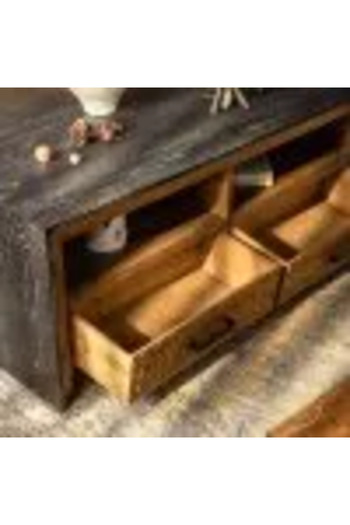Homedit Coffee Table 120 cm Solid Wood Wabi,