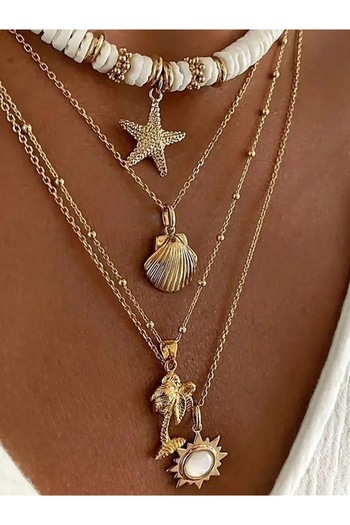 Le'sluette shadow of style Seastar Charm Detailed Fimo Necklace Set