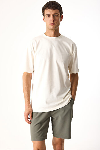 VENA Crew Neck Oversize Soft Textured 100% Cotton T-Shirt