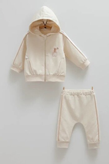 Caramell Baby Girl Double Set - Stone