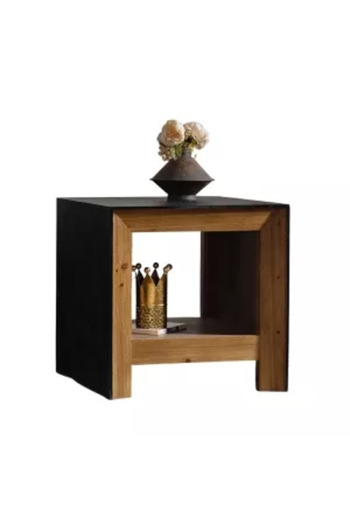 Homedit Coffee Table or Nightstand, Solid Wood, Wabi, 60 cm x 60 cm x 60.5 cm,