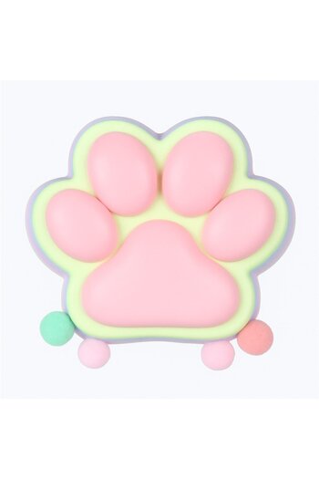 Flippy Squishy Toy, Flippy, Slow Return, Cat Paw Model, Multicolor Pink Yellow