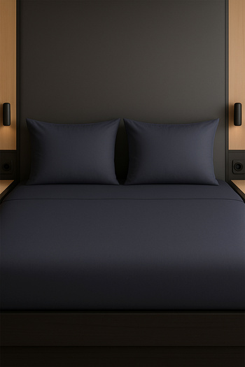 Setekshome Double Duvet Cover Set Anthracite 100% Cotton