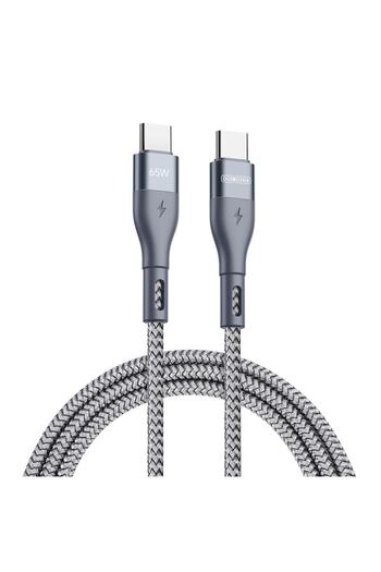 DUZZONA Cablu de date și încărcare Duzzona, USB-C la USB-C, 65W, 480Mbps, 1M, Gri