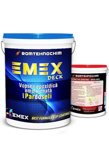 Emex Package Epoxy Emulsion Paint for Floors “Emex Deck” - Cream - 4 Kg Can + Hardener
