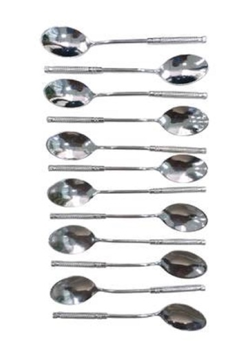 ALSAIF KITCHEN Small silver twisted tea spoon set