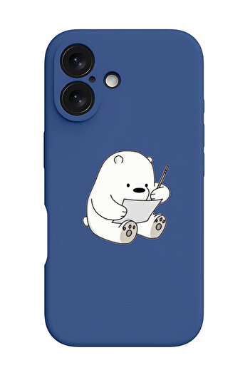 Theodor iPhone 16 Plus Blue Protective Liquid Silicone Shockproof Case - P&a writing