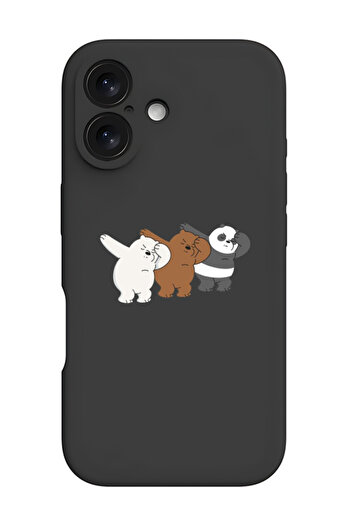 Theodor iPhone 16 Black Protective Liquid Silicone Shockproof Case - P&a dance
