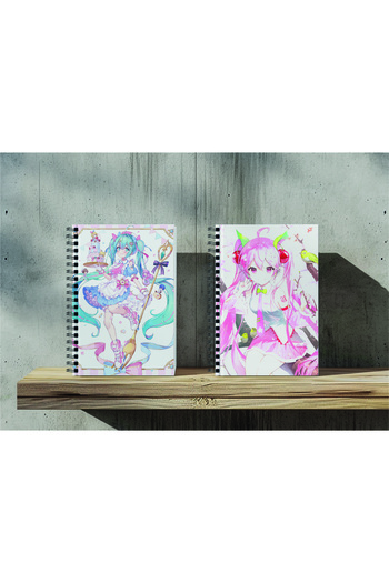 nihonwosekai 2 bucăți A5 dimensiune fără linii 50 de coli Anime caiet spiralat Hatsune Miku Pjsekai Proiect colorat Sekai