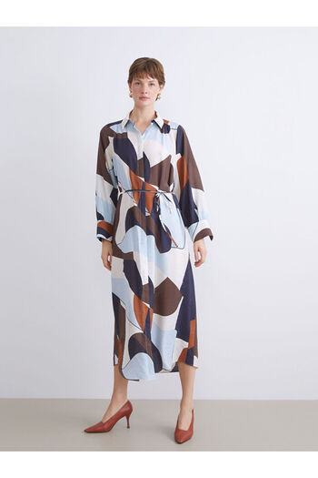 LC Waikiki Patterned Shirt Dress