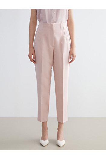LC Waikiki Pink High Waist Cigarette Women's Trousers