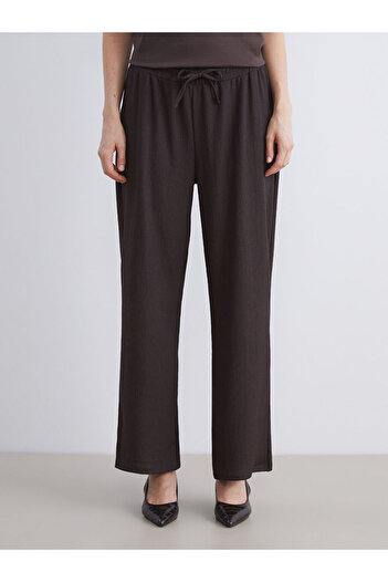 LC Waikiki Elastic Waist Textured Women's Trousers