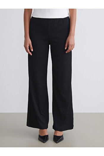 LC Waikiki Elastic Waist Textured Women's Trousers