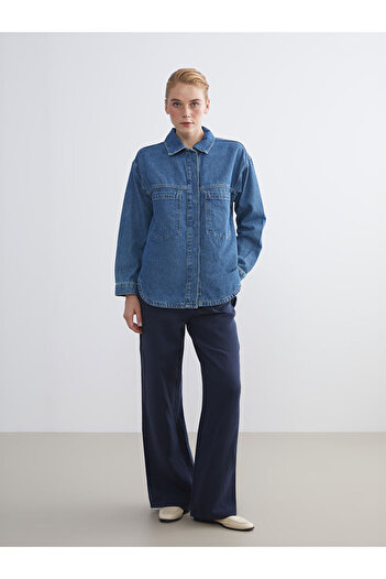 LC Waikiki Create Your Style from Uzg Store |   Elastic Waist Textured Muslin Women's Trousers