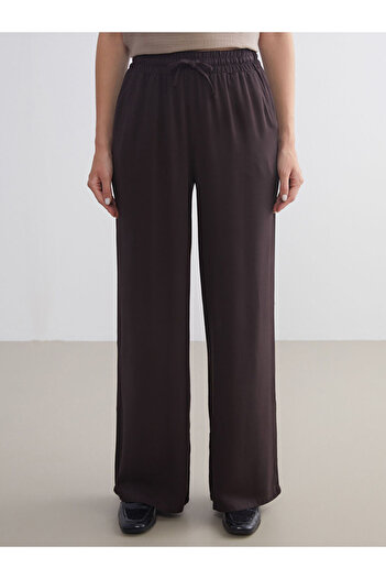 LC Waikiki Wide Leg Women's Trousers with Elastic Waist