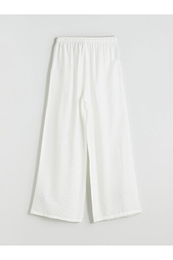 LC Waikiki Linen Look Women's Trousers with Elastic Waist