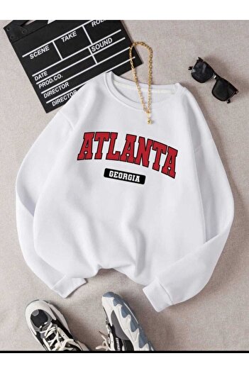 Pisa Art Φούτερ με στάμπα Atlanta με 3 κλωστές Unisex