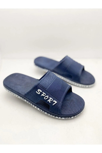 Yüsra Shop Gezer Non-Slip Sole, Navy Blue Color Super Slippers for Bathroom, Balcony, Pool, Sea, Beach
