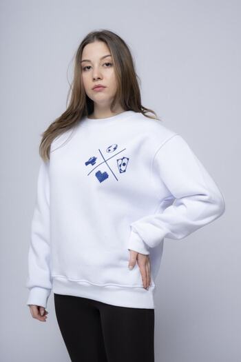 Pisa Art Φούτερ Respect and Love Oversize Unisex Crew Neck