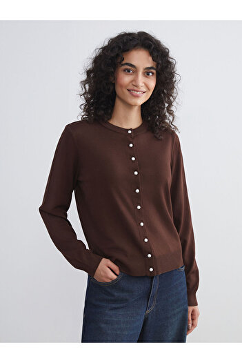LC Waikiki Crew Neck Women's Knitwear Cardigan
