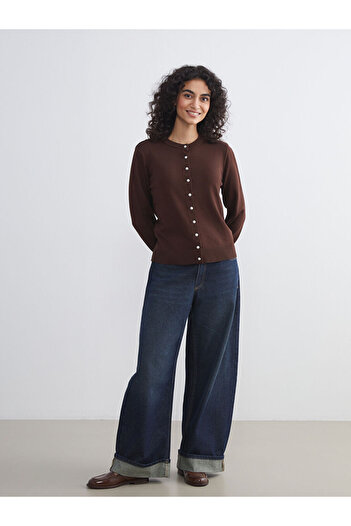 LC Waikiki Crew Neck Women's Knitwear Cardigan