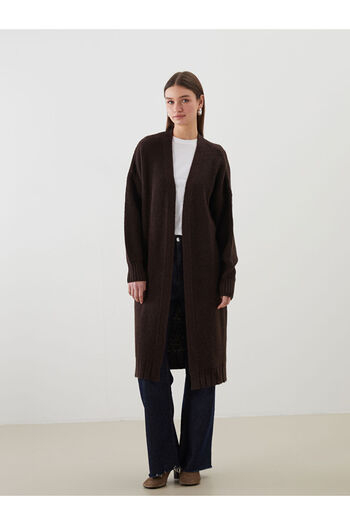 LC Waikiki Sparkling Choices from Shining Store |   Shawl Collar Oversize Women's Knitwear Cardigan