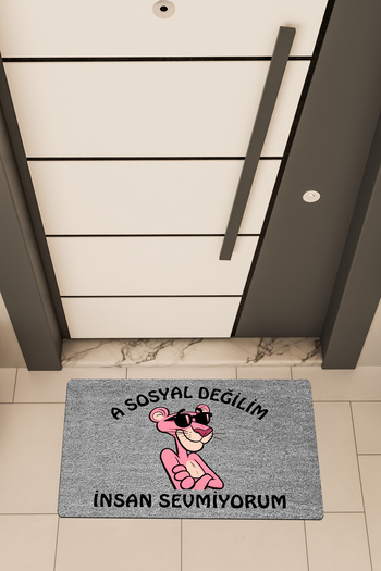 Dormot High Quality Digital Printing Grey, a Social Themed Door Mat
