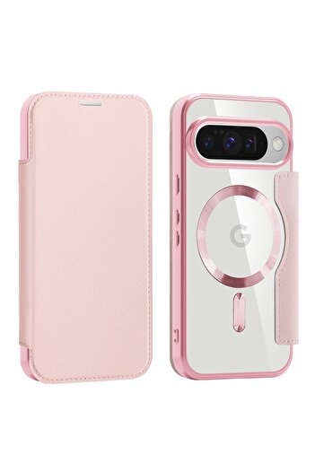 Techsuit Case for Google Pixel 10 / 10 Pro - SmartMag Book Case - Pink