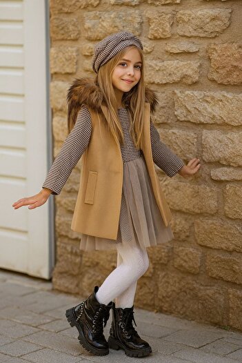 KOKOŞ BEBEK Girl's 3-Piece Special Combination Set |   4-14 Years