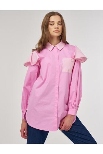 KYR Ruffle Detailed Cotton Tunic Candy Pink