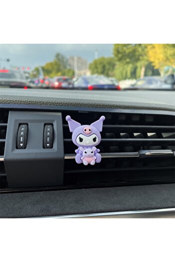 choice2 Kuromi Kawaii Sanrio Kuromi Car Air Freshener Cute Cinnamoroll Melody Pochacco Adjustable Vent Clip