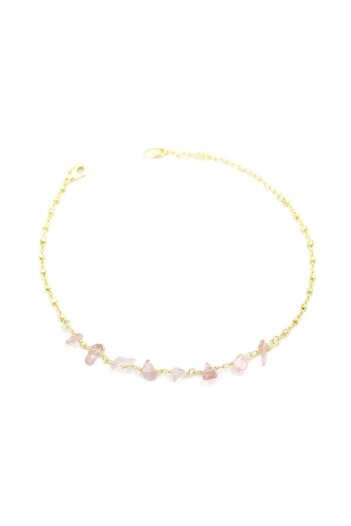 SepetBudur Litaetrend Natural Stone Anklet - Gold