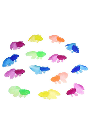 Choice 10pcs 10Pcs/lot Colorful Simulation Goldfish Model Soft Rubber Gold Fish Small Goldfish Kids Toy Pla