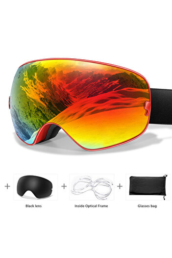 Choice SA6-LS1-OA Ourdoor Sports Teen Men Women Ski Goggles-Anti-fog UV400 Eyewear, Christmas and New Year