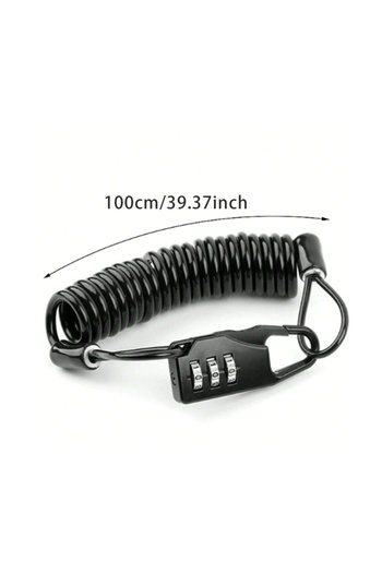 Choice black Motorcycle Bicycle Helmet Locks Durable Steel Wire Anti-theft Cable Digital Password Lock Port