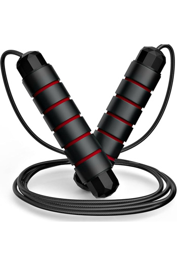 Choice red Jump Rope, Tangle-Free Rapid Speed Jumping Rope Cable with Ball Bearings for Women, Men, and Kid